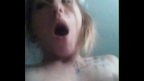 Sexy petite tatted teen riding Dick and cumming