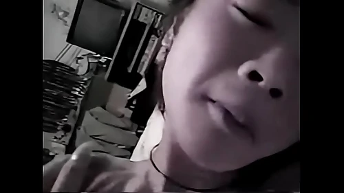 Chinese young amateur couple are having sex